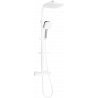 Mexen CQ33 utanpåliggande duschset med duschmunstycke och termostatblandare, vit/krom - 772503395-21