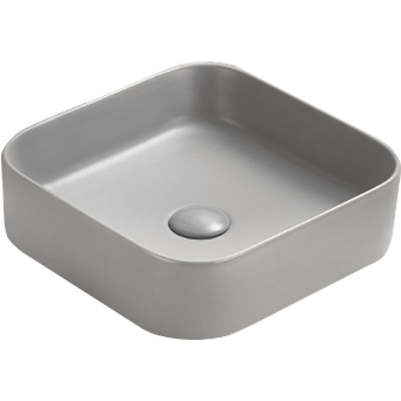 Mexen Vena above-counter washbasin 37 x 37 cm, light gray matte - 22193761