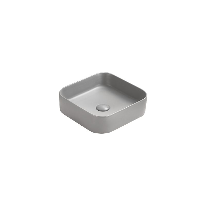 Mexen Vena lavabo sobre encimera 37 x 37 cm, gris claro mate - 22193761