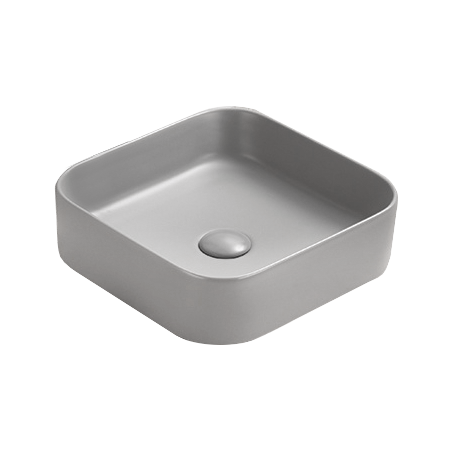 Mexen Vena above-counter washbasin 37 x 37 cm, light gray matte - 22193761