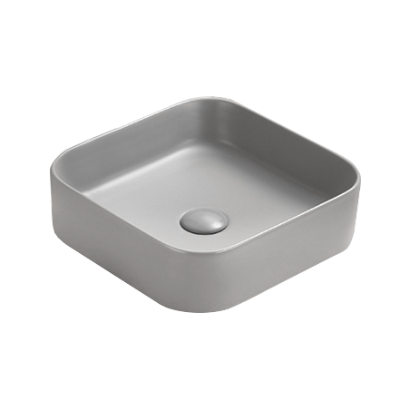 Mexen Vena lavabo sobre encimera 37 x 37 cm, gris claro mate - 22193761