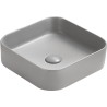 Mexen Vena lavatório de bancada 37 x 37 cm, cinzento claro mate - 22193761