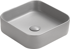 Mexen Vena above-counter washbasin 37 x 37 cm, light gray matte - 22193761