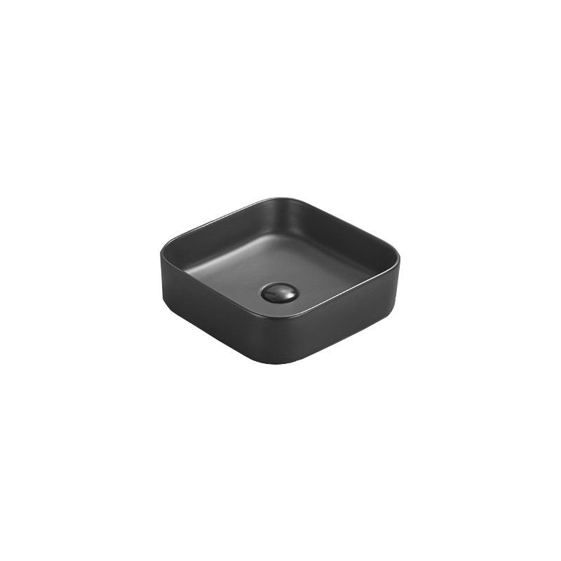 Mexen Vena lavabo sobre encimera 37 x 37 cm, negro mate - 22193785