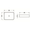 Mexen Vena lavabo de comptoir 50 x 37 cm, blanc - 22195000