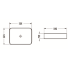 Mexen Vena opbouw waskom 50 x 37 cm, wit - 22195000