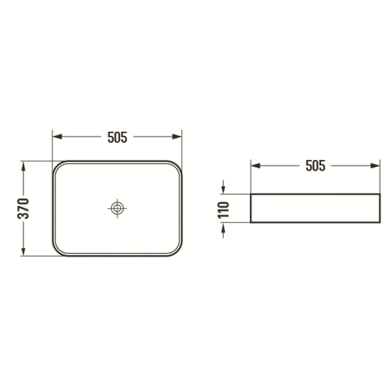Mexen Vena countertop washbasin 50 x 37 cm, light gray matte - 22195061