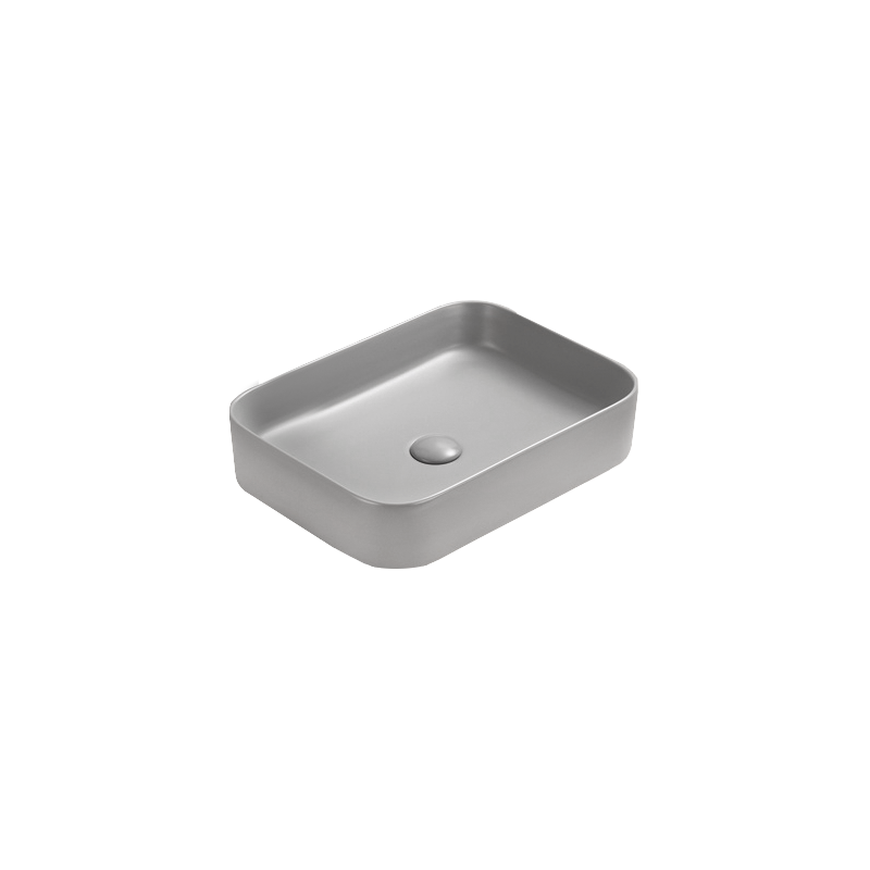 Mexen Vena lavabo sobre encimera 50 x 37 cm, gris claro mate - 22195061