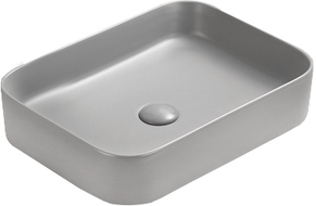 Mexen Vena lavabo sobre encimera 50 x 37 cm, gris claro mate - 22195061