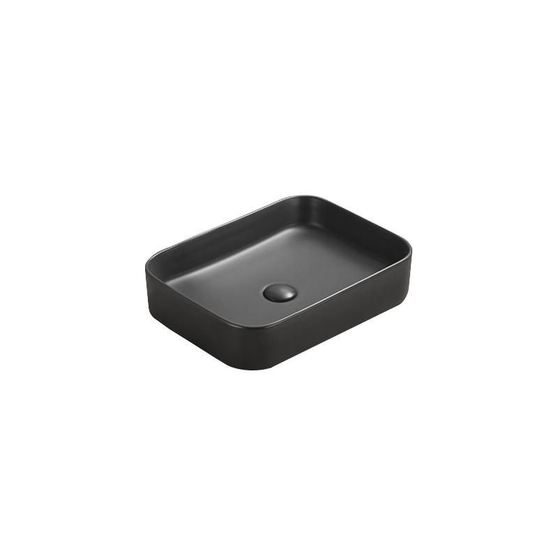 Mexen Vena lavabo sobre encimera 50 x 37 cm, negro mate - 22195085