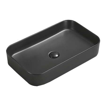 Mexen Vena lavabo sobre encimera 71 x 37 cm, negro mate - 22196085