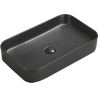 Mexen Vena lavabo sobre encimera 71 x 37 cm, negro mate - 22196085