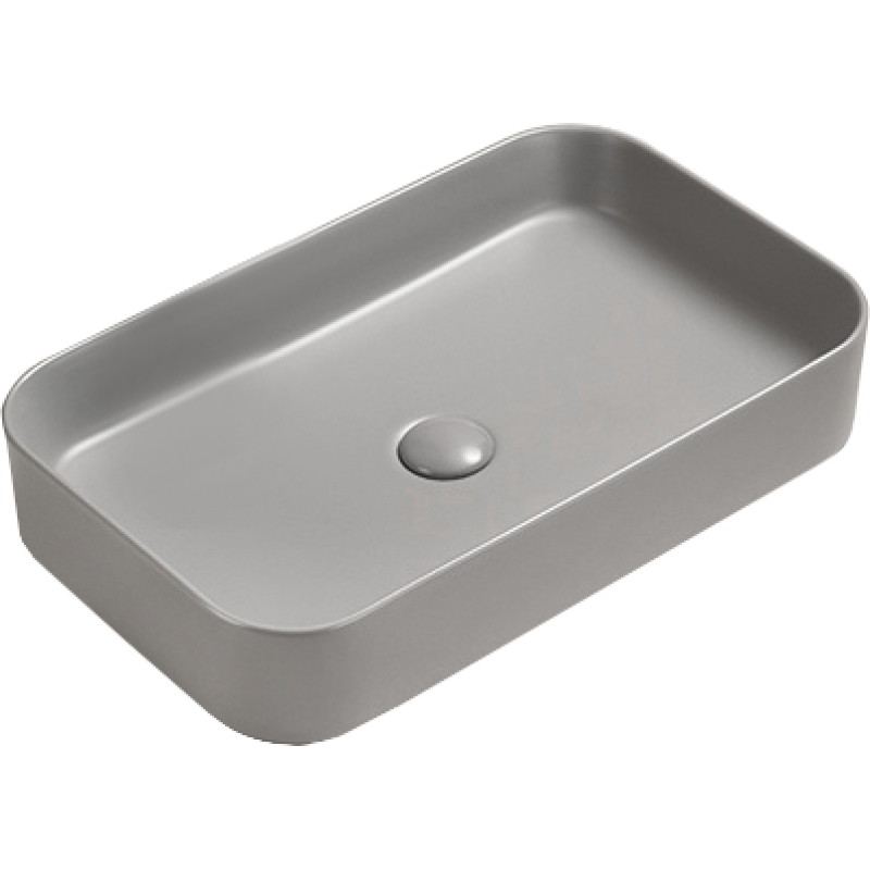 Mexen Vena lavabo sobre encimera de 71 x 37 cm, gris claro mate - 22196061