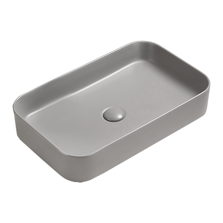 Mexen Vena lavabo sobre encimera 71 x 37 cm, gris claro mate - 22196061