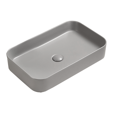 Mexen Vena lavabo sobre encimera de 71 x 37 cm, gris claro mate - 22196061