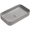 Mexen Vena lavabo sobre encimera de 71 x 37 cm, gris claro mate - 22196061