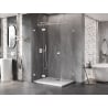 Mexen Lunar T left hinged shower cabin 85 x 100 cm, transparent, white - 834T-085-100-20-00-L