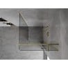 Mexen Mist H T cabine de douche pivotante droite 75 x 75 cm, transparent, doré - 8A5T-075-075-50-00-P