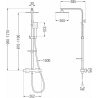 Mexen CQ45 opbouw doucheset met regendouche en thermostatische kraan, chroom - 772504595-00