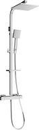 Mexen CQ45 conjunto de chuveiro de sobrepor com chuveiro de teto e misturadora termostática, cromado - 772504595-00