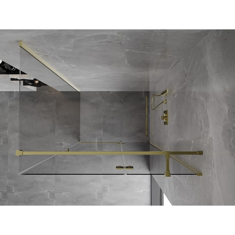 Mexen Mist-H T Right-Hinged Shower Enclosure 100 x 85 cm, Transparent, Gold - 8A5T-100-085-50-00-P