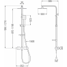 Mexen CQ45 Aufputz-Duschset mit Duschkopf und thermostatischer Armatur, Gold - 772504595-50