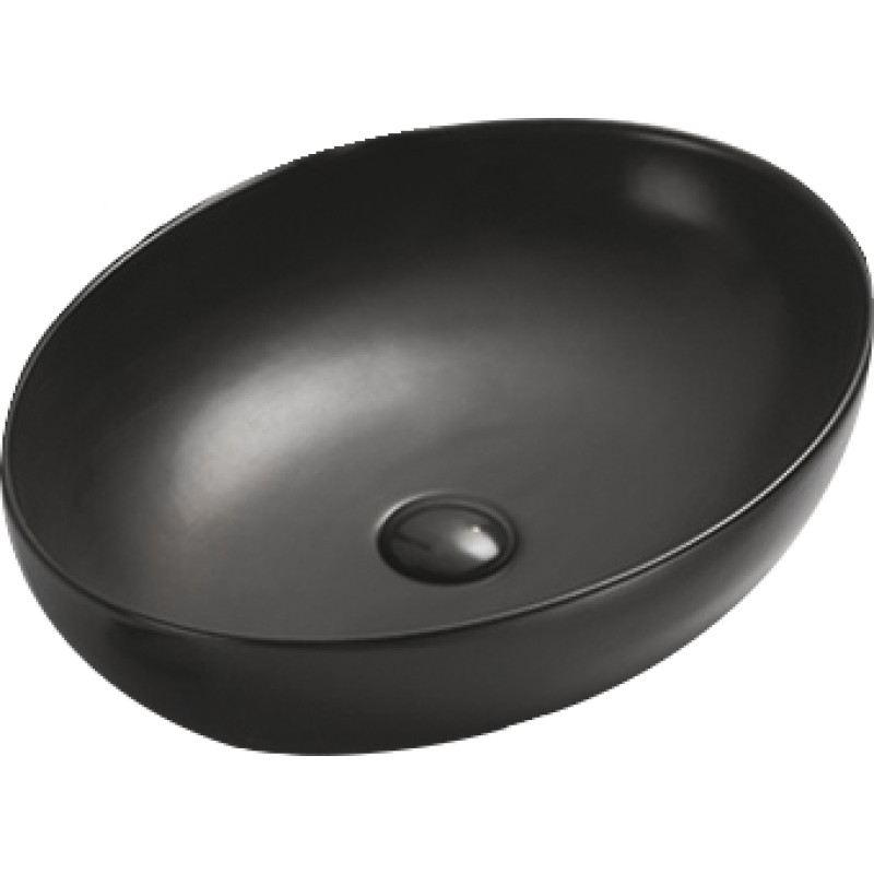 Mexen Jowita opbouwwasbak 52 x 39 cm, matzwart - 21355285