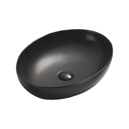 Mexen Jowita opbouwwasbak 52 x 39 cm, matzwart - 21355285
