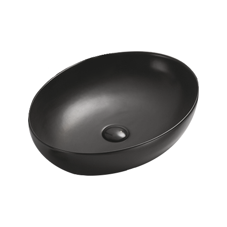 Mexen Jowita umywalka nablatowa 52 x 39 cm, czarna mat - 21355285
