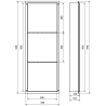 Mexen X-Wall-NR Nischenregal ohne Flansch mit Regal 90 x 30 cm, weiß - 1921903010S