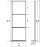 Mexen X-Wall-NR nisplank zonder flens met plank 90 x 30 cm, zwart - 1971903010S