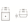 Mexen Pola countertop basin 41 x 41 cm, white - 22224100