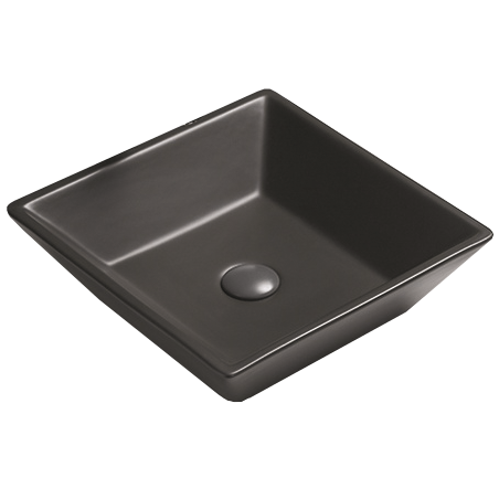 Mexen Pola lavabo à poser 41 x 41 cm, noir mat - 22224185