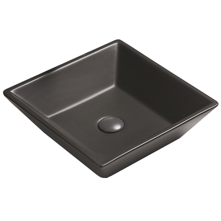 Mexen Pola lavabo sobre encimera 41 x 41 cm, negro mate - 22224185