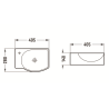 Mexen Mista lavabo encastré droit 40 x 28 cm, blanc - 22174000R