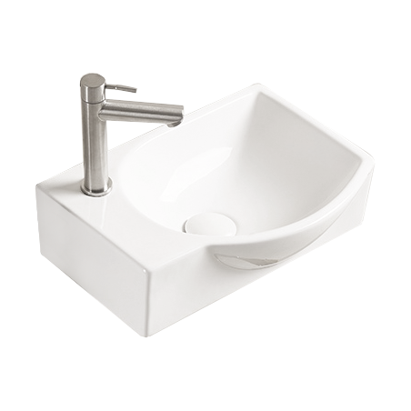 Mexen Mista countertop washbasin right 40 x 28 cm, white - 22174000R
