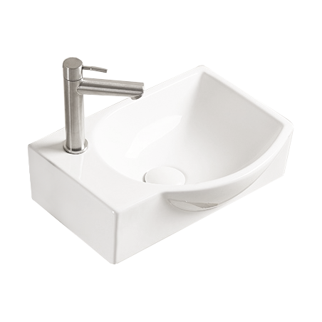 Mexen Mista oikeanpuoleinen tasoallas 40 x 28 cm, valkoinen - 22174000R