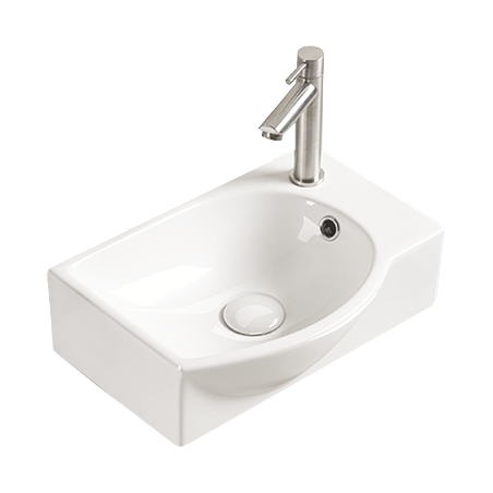 Mexen Mista lavabo de encimera izquierdo 40 x 28 cm, blanco - 22174000L