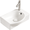 Mexen Mista Linksseitiges, aufgesetztes Waschbecken 40 x 28 cm, weiß - 22174000L