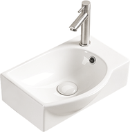 Mexen Mista lijevi nadgradni umivaonik 40 x 28 cm, bijeli - 22174000L