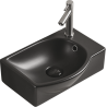 Mexen Mista Aufsatz-Waschtisch links 40 x 28 cm, schwarz matt - 22174085L