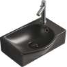 Mexen Mista lavabo sobre encimera izquierdo 40 x 28 cm, negro mate - 22174085L