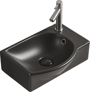 Mexen Mista lavabo sur plan gauche 40 x 28 cm, noir mat - 22174085L