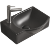 Mexen Mista Aufsatzwaschbecken rechts 40 x 28 cm, schwarz matt - 22174085R