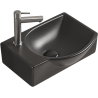Mexen Mista lavabo sobre encimera derecho 40 x 28 cm, negro mate - 22174085R