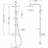 Mexen CQ49 buitengewoon doucheset met regendouche en thermostatische kraan, wit/goud - 772504995-25