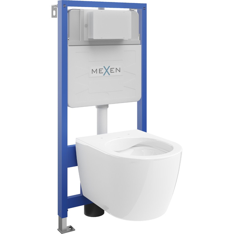Mexen Carmen concealed WC system Fenix Slim with WC bowl, white gloss - 6103388XX00