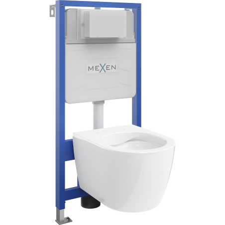 Mexen inbouwset WC frame Fenix Slim met WC pot Carmen, wit glans - 6103388XX00
