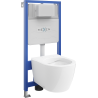Mexen Carmen inbouwset WC Fenix Slim met toiletpot, wit glans - 6103388XX00