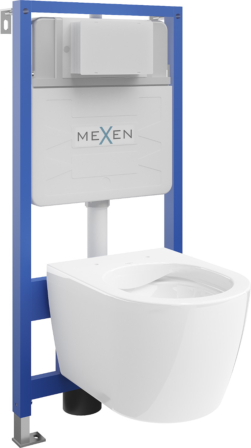 Mexen zestaw podtynkowy WC stelaż Fenix Slim z miską WC Carmen, biały połysk - 6103388XX00